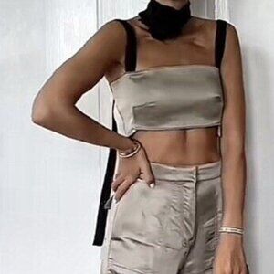 Zara Satin Effect Short Top Adjustable Straps 3429/965